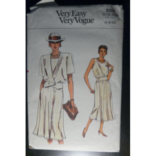 Vintage - Patron Very Easy Very Vogue N 9322 - Taille 6-8-10
