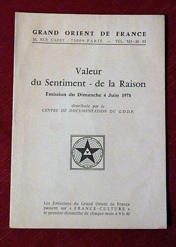 Valeur Du Sentiment-De La Raison.