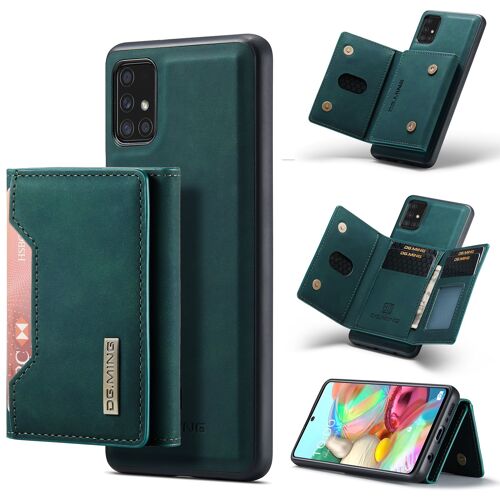 Coque Compatible Pour Samsung Galaxy A71,Etui En Cuir Pu Portefeuille Coque Avec Fente Carte,Antichoc Étui À Rabat Housse Pour Samsung Galaxy A71,Vert