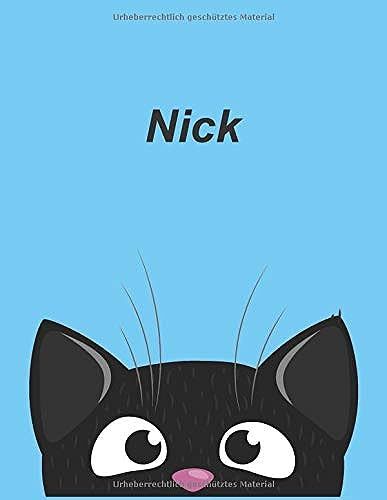 Personalisiertes Notizbuch: Nick - Ueber 100 Seiten, Liniert Im A4+ Format