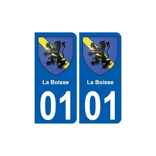 01 La Boisse Ville Autocollant Plaque Sticker - Arrondis