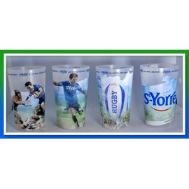 Lot De 04 Verres Doseurs 25cl Plastique - St Yorre - Rugby