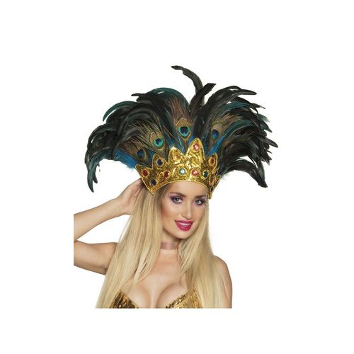 Coiffe Plumes De Paon - Paillettes