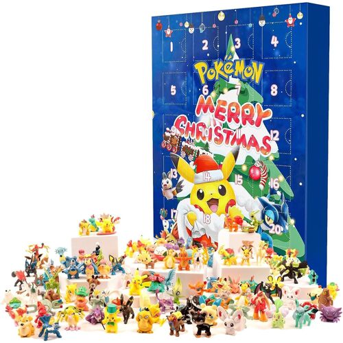 Calendrier de l'Avent de Noël 2023,24 Cadeaux Jouets Surprises Calendrier du Compte à Rebours de Noël,Cadeau de Noël pour Enfants(D)
