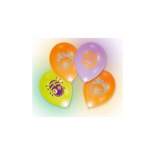 Ballons Latex Avec Led X4 - Halloween