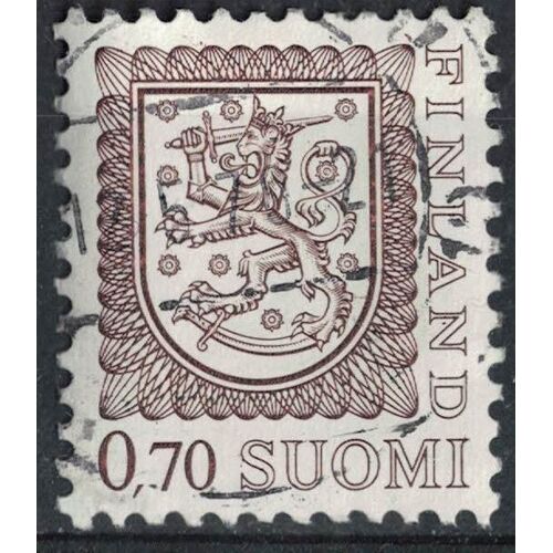 Finlande 1975 Oblitéré Used Coat Of Armes Blason Armoiries Brun Foncé