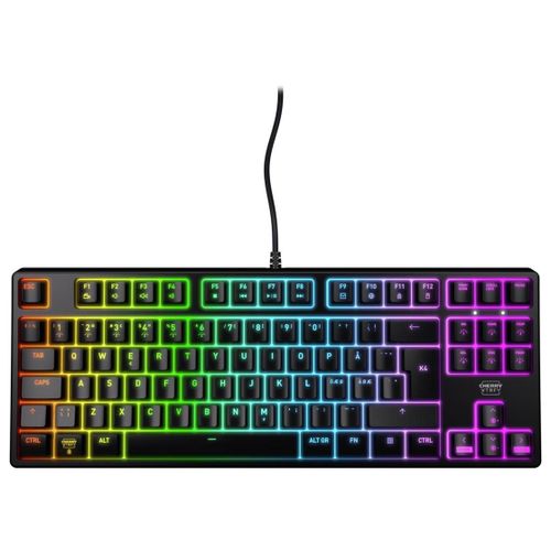 CHERRY XTRFY K4V2 - Clavier - mécanique, gaming, RGB - 80% - TKL - backlit - USB - QWERTY - R.-U. - commutateur : CHERRY MX2A Red - noir