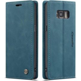 Coque Samsung Galaxy S8,Anti-Choc Premium Flip Case Etui,Bleu