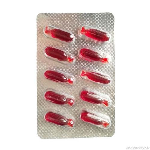 Fausses Pilules De Sang Pour Halloween, 10 Pièces, Accessoires De Maquillage Pour Cosplay, R1wf