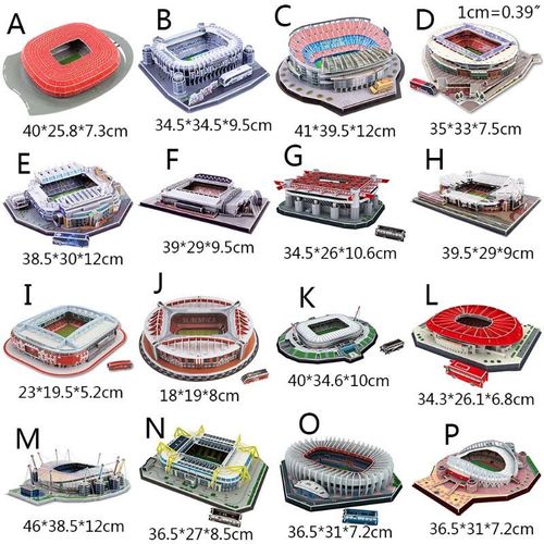 Puzzle 3d De Modèle De Stade De Football Du Monde Pour Enfant, Jeu De Bricolage Et De Construction À Assembler Soi-Même,
