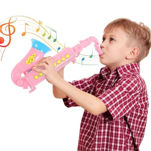 Jouet De Simulation De Saxophone Pour Enfants, Modèle De Saxophone, Instrument De Musique, 2 Pièces