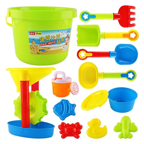 1 Ensemble De Jouets De Plage En Plastique, Pelle Seau De Sable, Horloge De Sable Pour Enfants