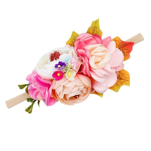 Bandeau Élastique À Fleurs Pour Bébés Filles, Accessoire De Cheveux Pour Nouveau-Nés Et Tout-Petits