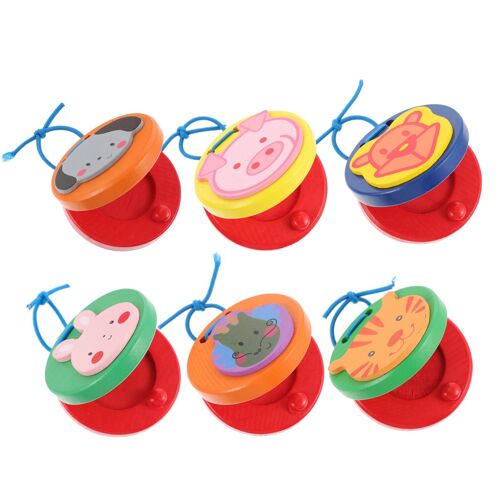 Jeu De Castagnettes Portable, Créatif Et Durable Pour Les Tout-Petits, Les Adultes Et Les Enfants, 6 Pièces