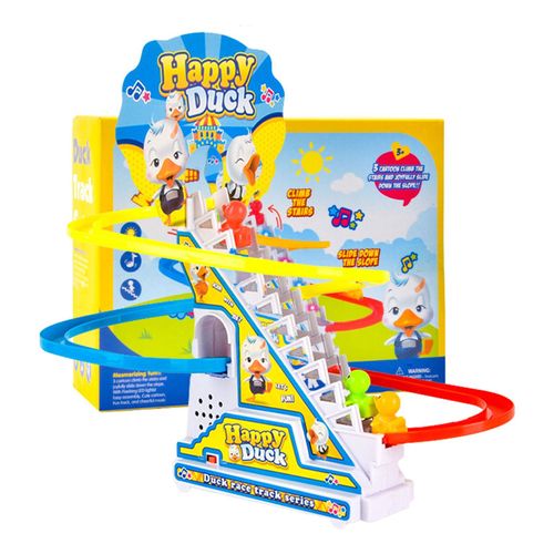 Jouets Coulissants De Canard Électrique, Jouets D'escalade, Escaliers Électriques, Lumières Clignotantes Led, Musique, Jouets Coulissants Pour Enfants