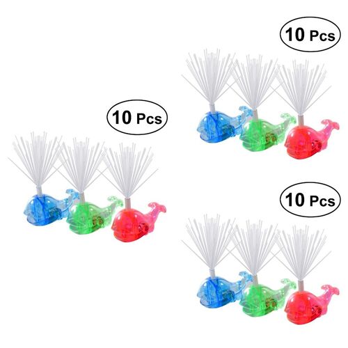 Lumières Led En Fiber Optique De Baleine 30 Pièces, Lampe Lumineuse Pour Enfants, Flash En Fiber Optique Colorée Pour Enfants (Aléatoire