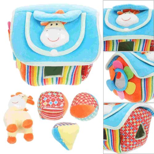1 Set Bébé En Peluche Maison D'exercice De Doigt Forme Couleur Apprentissage Jouet