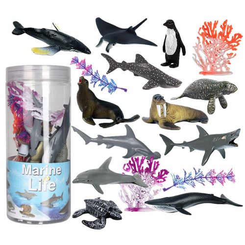 Figurines Miniatures Pour Enfant, Animaux Marins, Dauphin, Requin, Tortue, Sceau, Jouets Éducatifs