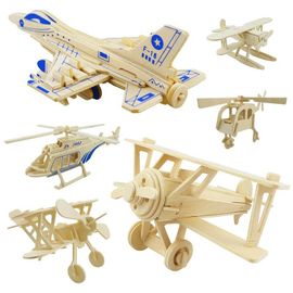 Avion 3d En Bois, Modèle D'hélicoptère Militaire, Jouets De Simulation, Bricolage, Puzzle, Bras, Jouet De Construction Éducatif Pour Enfants, 1 Pièces