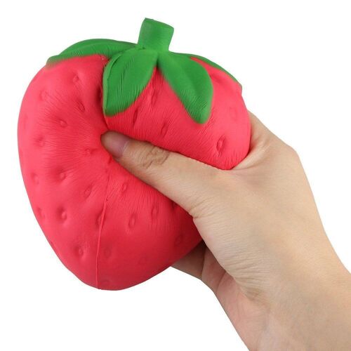 Jouet Amusant Squishy Crème Aux Fruits Jumbo, 1 Pièce, Jouet Anti-Stress Parfumé À La Fraise À Montée Lente, Jouets Éducatifs