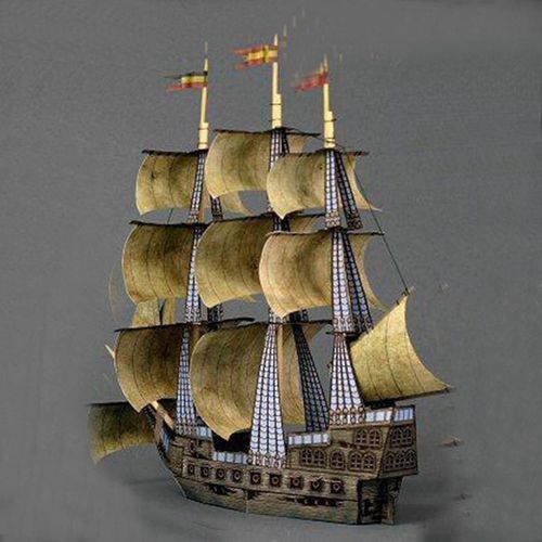 Bateau Pirate De Voile Antique, Jouets De Construction, Ensemble De Cartes En Papier 3d Bricolage Éducatifs, Jouets De Construction, Modèle Militaire, 1:250