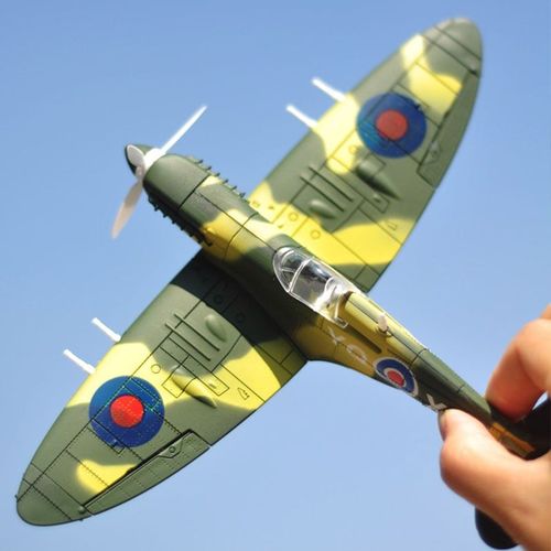 Avion De Combat Moulé Sous Pression, 20x18cm, À Assembler, Modèle De Chasseur, Jouets De Construction, Ensembles D'outils, Guerre Ii Bf-109, Hurricane Spitfire Pirate Militaire