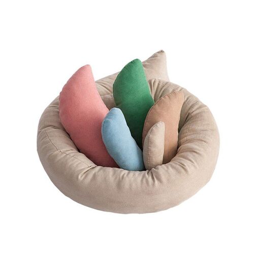 Ensemble De 6 Pièces De Coussins De Photographie Pour Bébés,, Sac De Haricot, Nouveau-Né, Accessoire, Oreillers En Forme De Croissant Remplissage De Panier,