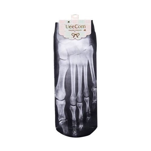 Paire Chaussettes À Motifs Radiographie De Pieds * Matière : 0% Coton, 17% Nylon Et 3% Spandex * Aille : Unique Pointure 36-43 *
