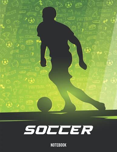 Soccer Notebook For Association Football Players And Fans: Ruled Paper With Thematic Interior | 8,5 X 11 Inches (Large) | 120 Pages (Softcover)