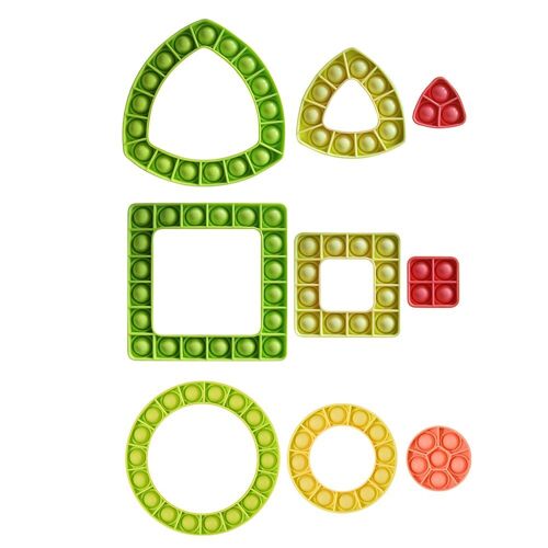 Jouets De Fidget En Silicone De Forme Géométrique, Jouet Sensoriel Anti-Stress, Relaxant, Autisme, Soulage Le Stress, Besoins Spéciaux