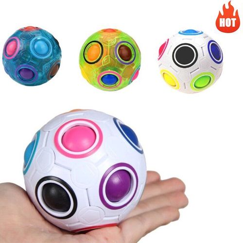 Puzzle De Football Arc-En-Ciel Anti-Stress, Balle Sphérique Créative, Jouet Éducatif Pour Bébé