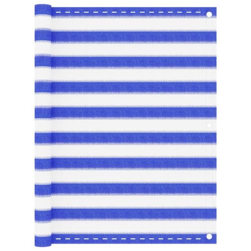 Vidaxl Écran De Balcon Bleu Et Blanc 120x400 Cm Pehd