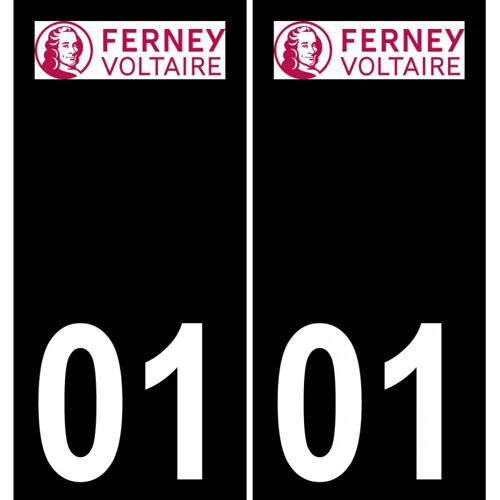 01 Ferney-Voltaire Logo Autocollant Plaque Immatriculation Auto Ville Sticker - Droits