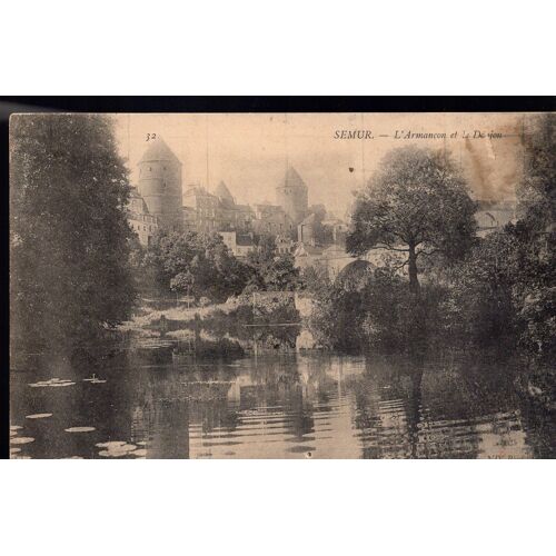 Carte Postale De Semur En Auxois (Côte D'or) L' Armançon Et Le Donjon (Réf.32)