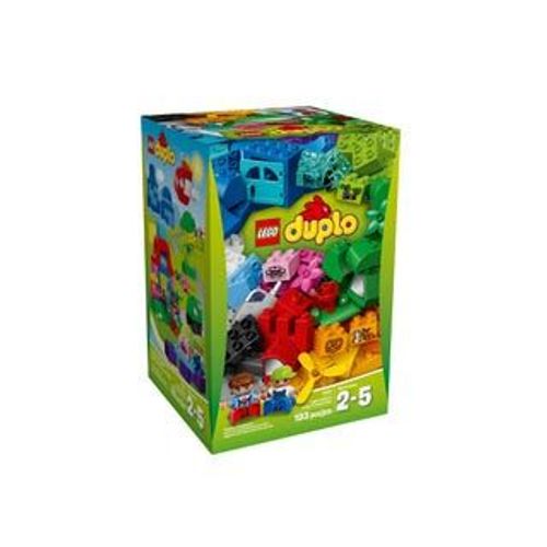 LEGO DUPLO 10620 Assortiment de Briques avec 2 Figurines pour Créations Créatives : Train, Bateau, Paysages, Maison, Avion