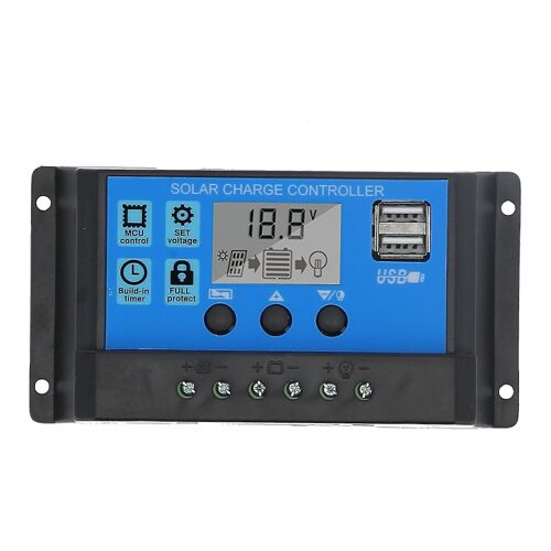 30A 12V 24V 2Way MOS Contrôleur de charge solaire PWM 3 Stage Battery Regulator Solar Panel Controller-Y
