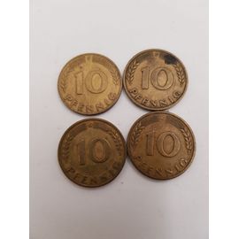Lot De 4 Pièces De 10 Pfennig 2xg 1xd 1xf 1949