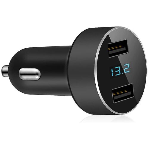 Double Chargeur De Voiture Usb, Adaptateur De Voiture De Sortie 4.8a, Compteur De Tension Plus Léger Pour ,,,Lg, Etc., Noir