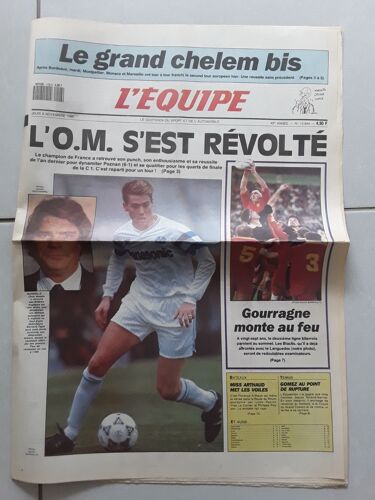 Journal L'Equipe 13844 - 8 Novembre 1990 - O Marseille