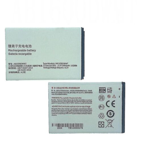 Ab1600dwml / Ab1600dwmt Batterie 1600mah 3.7v 5.92wh Compatible Avec Les Batteries De Téléphone Portable Philips S309