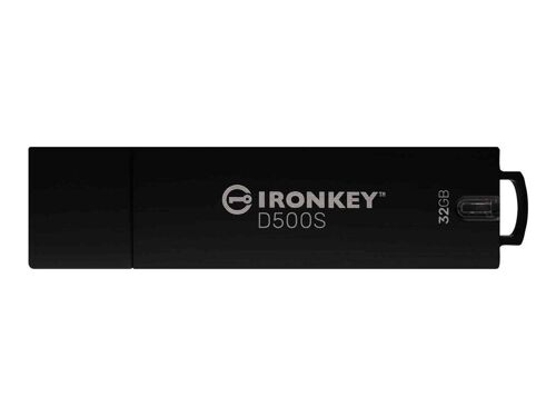 Kingston IronKey D500S - Clé USB - chiffré - FIPS 140-3 Level 3 - 32 Go - USB 3.2 Gen 1 - Conformité TAA
