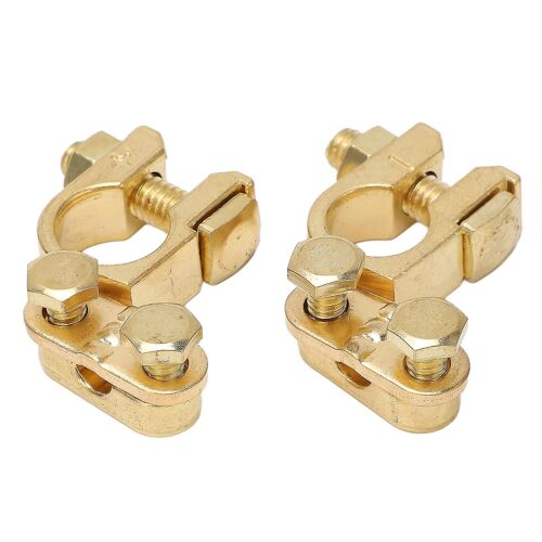 2pcs Connecteur De Batterie De Voiture En Laiton Positif Négatif Borne De Batterie Pour Rv Vtt Bateau