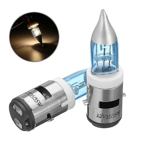 2pcs Ba20d Xenon White Light Bulb High Power Moto Phare Ampoule Motor Scooter Moto 35w Lampe Frontale