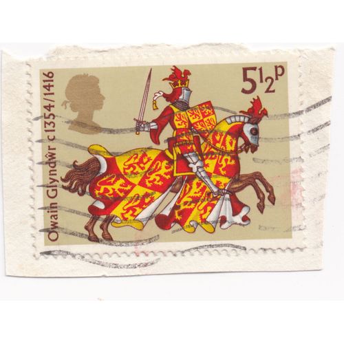 Timbre Royaume Uni : Timbre Oblitéré, Owain Glyndwr 1354/1416, 5 1/2 Pence