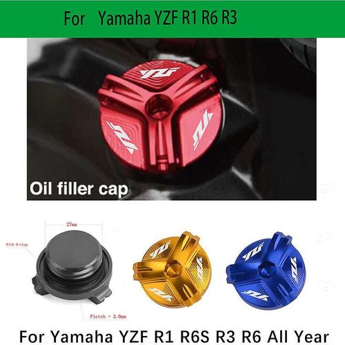 Pour Yamaha Yzf R1 R3 R6 R25 Yzf-R6 Yzf-R1 Vis De Couvercle De Bouchon De Bouchon De Coupe De Filtre À Huile Moteur