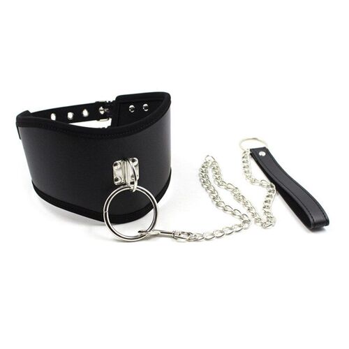 Collier De Posture Rembourré Sexy, Avec Anneau En Métal Lourd, Collier D'esclave En Cuir Souple Avec Laisse En Chaîne, Jouets Sexuels Pour Couple