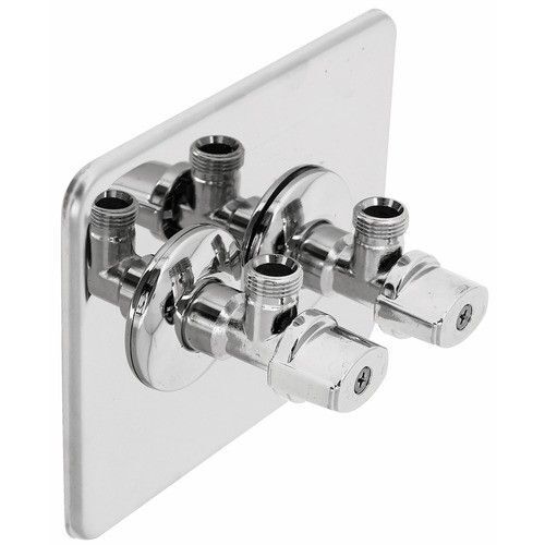 Cache de finition - inox - pour installation d'eau - 2 robinets - Robifix GRIPP