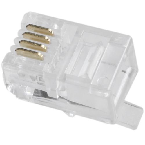 Adaptateur de téléphone RJ9 de connecteur 4P4C en plastique transparent 30 pcs