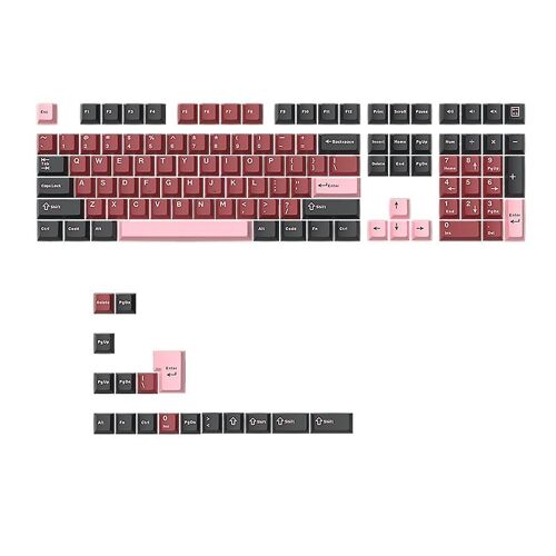 125 touches PBT Double Shot Keycaps Set Key Caps Cherry Height pour MX Clavier de jeu mécanique, Type-C