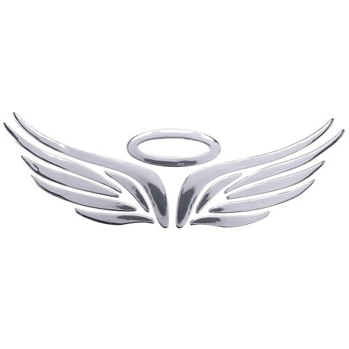 3d Chrome Angel Wing Autocollant Autocollant Auto Emblème Décalcomanie Décoration Couleur Argent